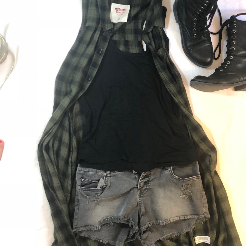 Missimo army plaid duster
